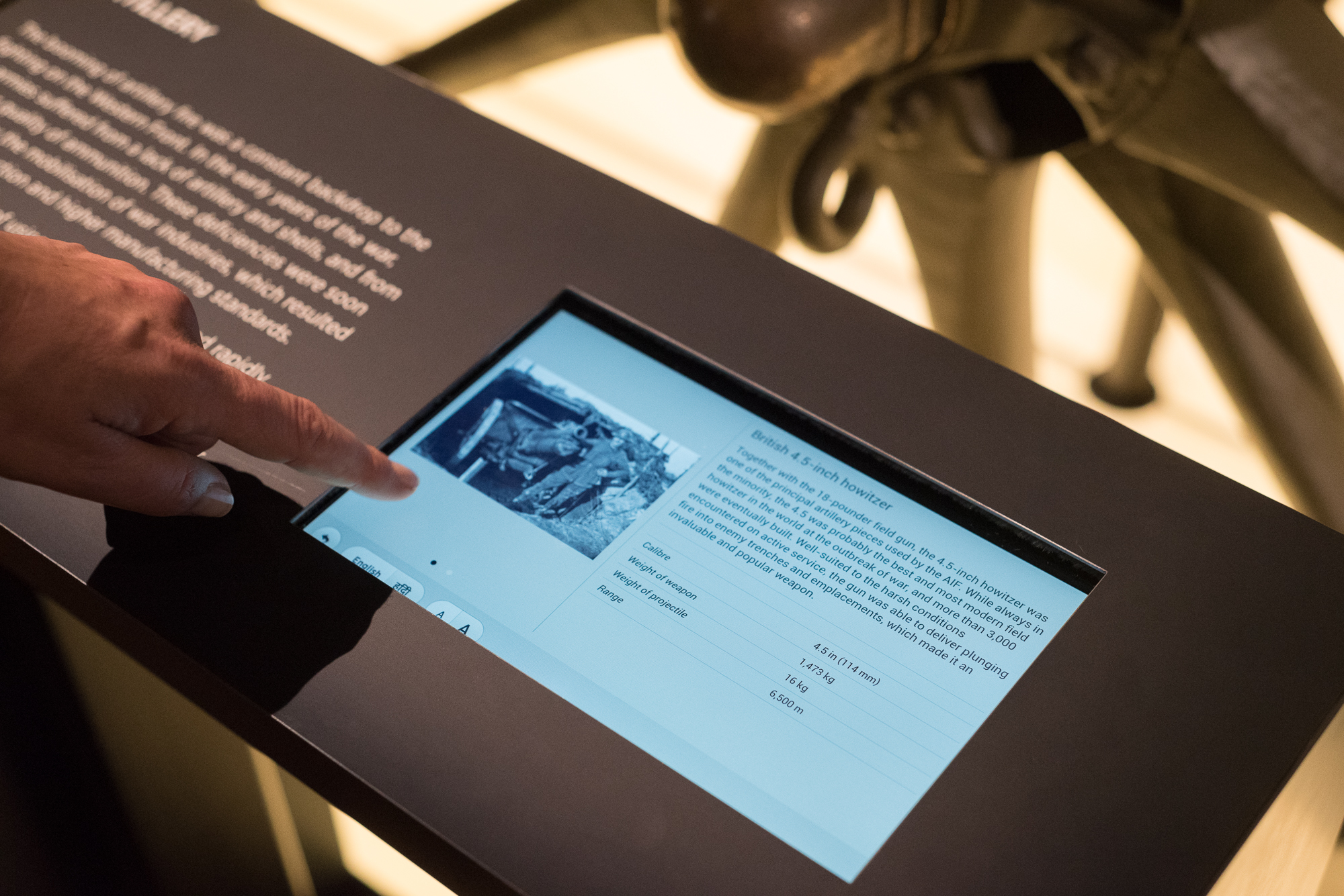 Digital graphic signage Australian War Memorial